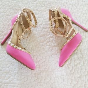 Pink high heels
